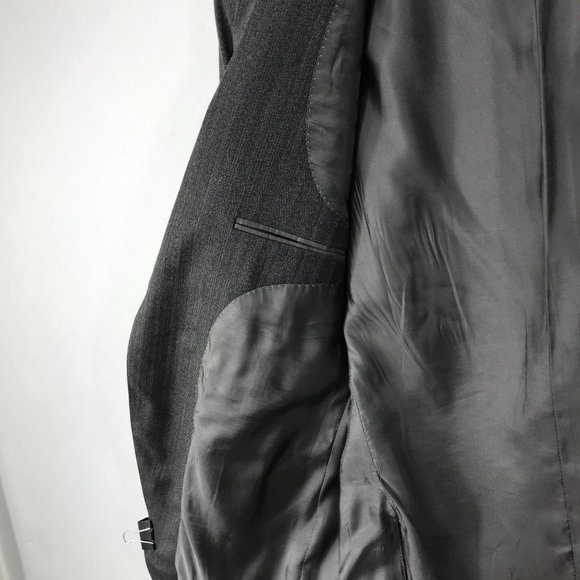 Hart Schaffner Marx Blazer Men's 42R Gray 2 Button Sport Coat Pin Stripe 2 vent - Picture 11 of 16